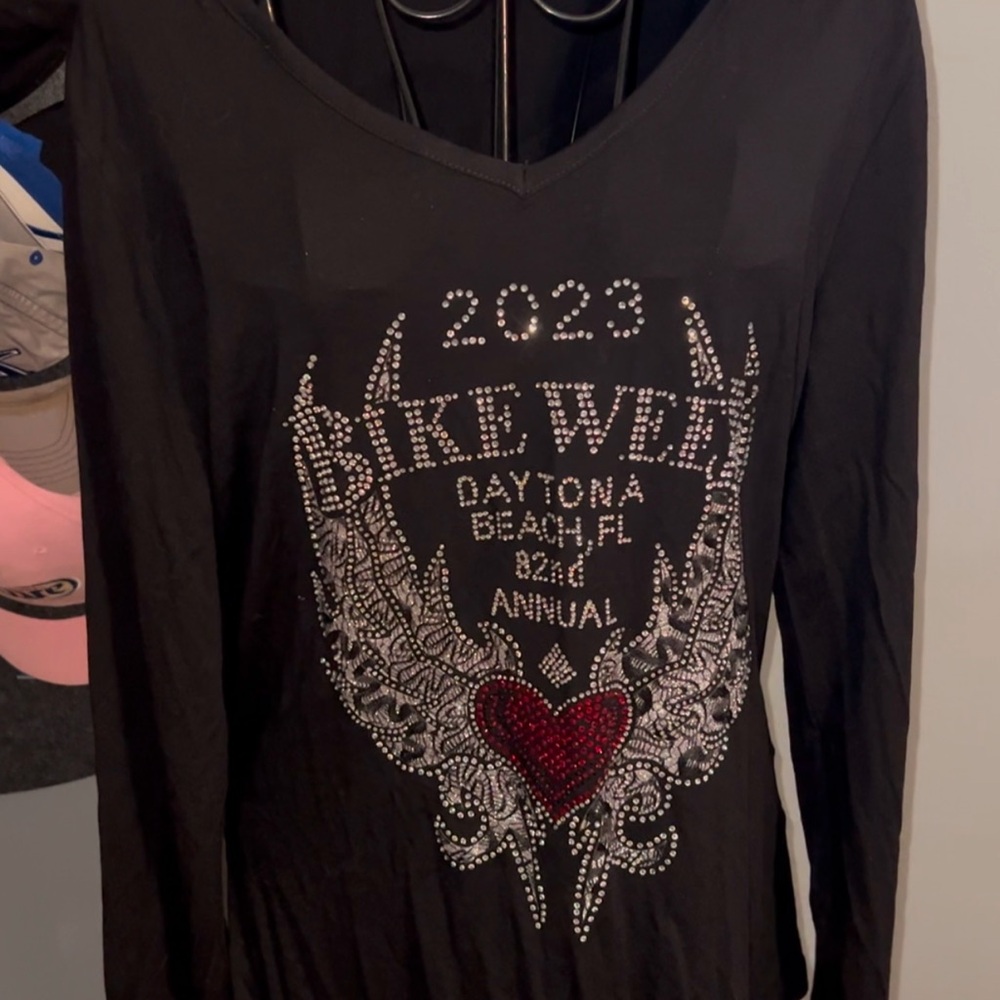 2023 Bike Week Black Long Sleeve Top